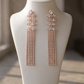 CZ AD stone rose gold plated earring