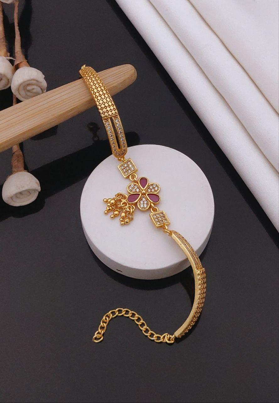 Micro gold plated daily use ad bracelet