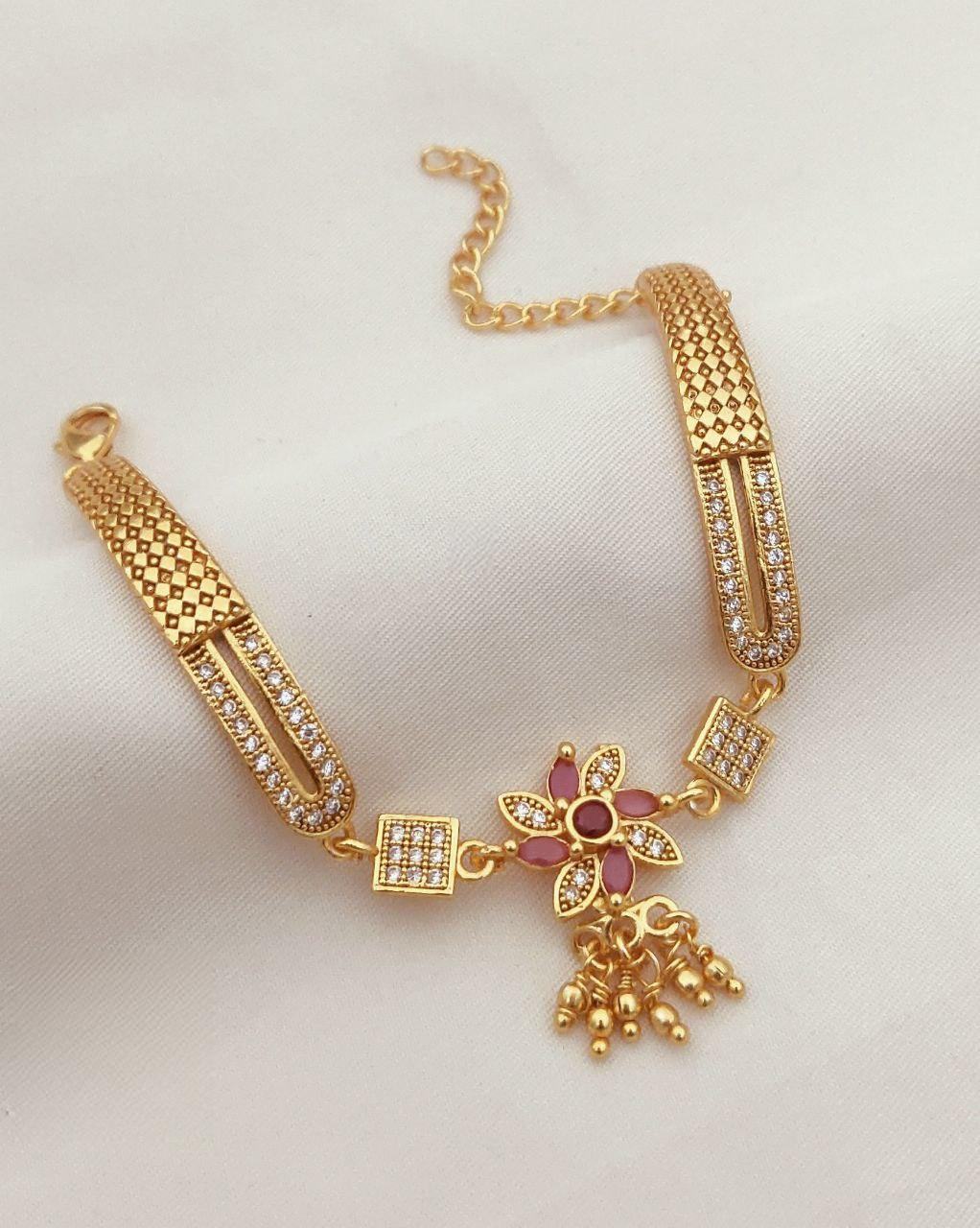 Micro gold plated daily use ad bracelet