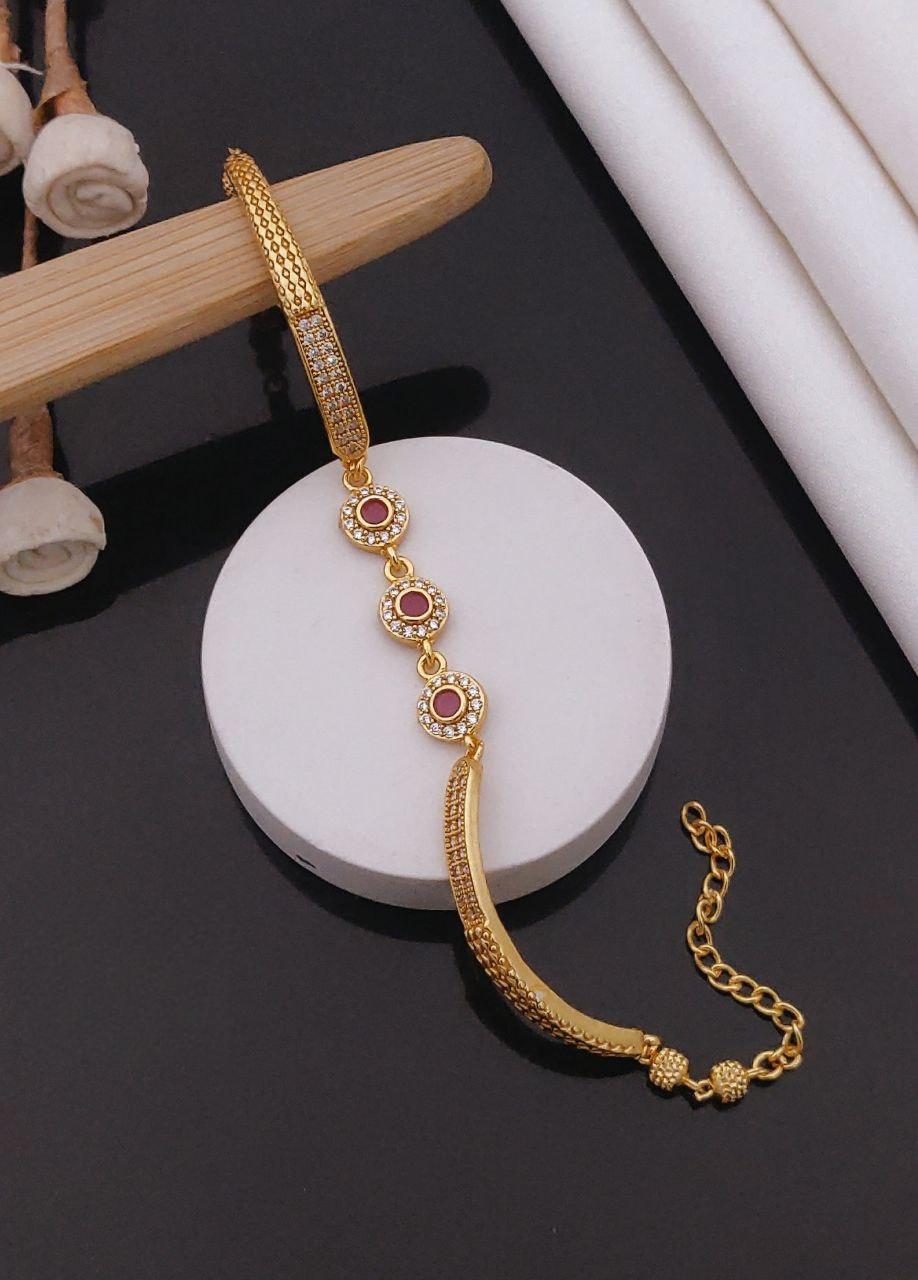 Micro gold plated daily use ad bracelet