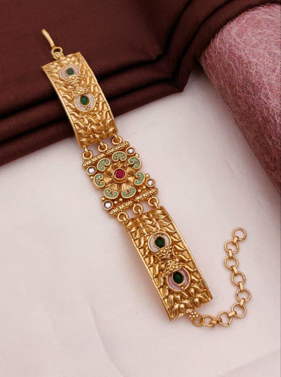 Gold plated rajvadi bracelet