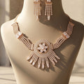 AD rose gold plated necklace