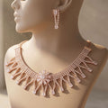 AD rose gold plated necklace