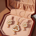 Premium quality daily use rose gold AD pendants chain set