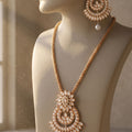 Pearl gold plated necklace set