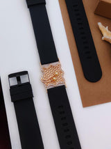 Premium quality rose gold plated ad stone bracelet