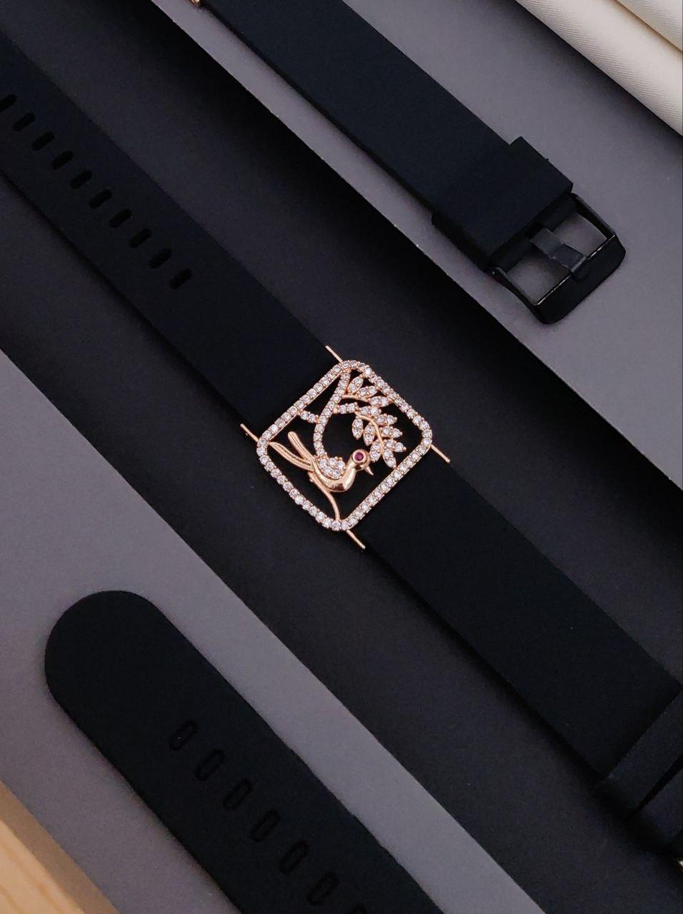 Premium quality rose gold plated ad stone bracelet