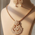 Pearl gold plated necklace set