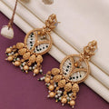 Brass gold plated matte finish earring