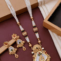 Gold plated rajvadi mala pendants chain set