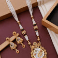 Gold plated rajvadi mala pendants chain set