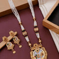 Gold plated rajvadi mala pendants chain set