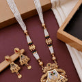 Gold plated rajvadi mala pendants chain set