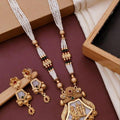 Gold plated rajvadi mala pendants chain set