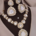 Gold plated polki dimond set