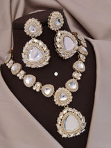 Gold plated polki dimond set