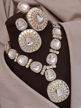 Gold plated polki dimond set