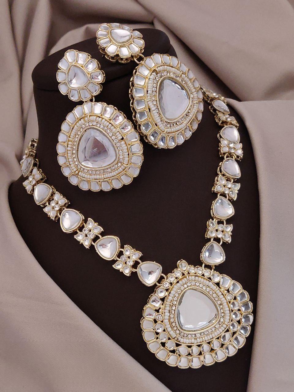 Gold plated polki dimond set