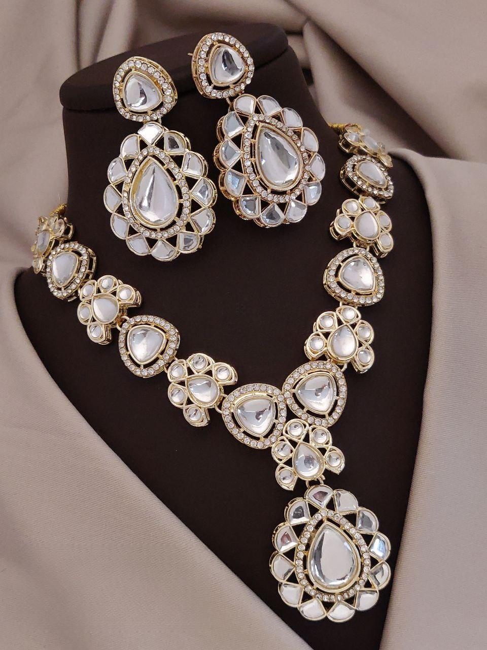 Gold plated polki dimond set