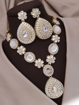 Gold plated polki dimond set