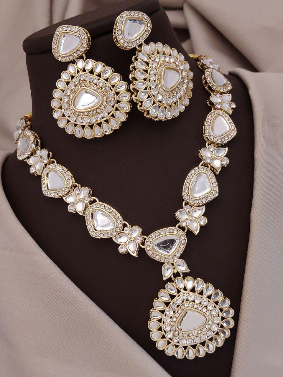 Gold plated polki dimond set