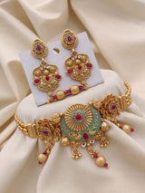 Brass gold plated choker set