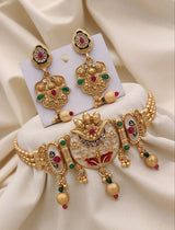 Brass gold plated choker set