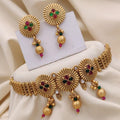 Brass gold plated choker set