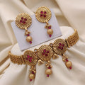 Brass gold plated choker set