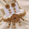 Brass gold plated choker set