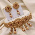 Brass gold plated choker set