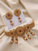 Brass gold plated choker set