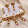 Brass gold plated choker set
