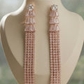AD stone rose gold plated earring