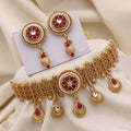 Brass gold plated choker set