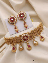 Brass gold plated choker set