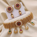 Brass gold plated choker set