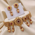 Brass gold plated choker set