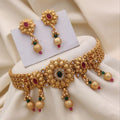 Brass gold plated choker set