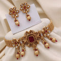 Brass gold plated choker set