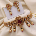 Brass gold plated choker set