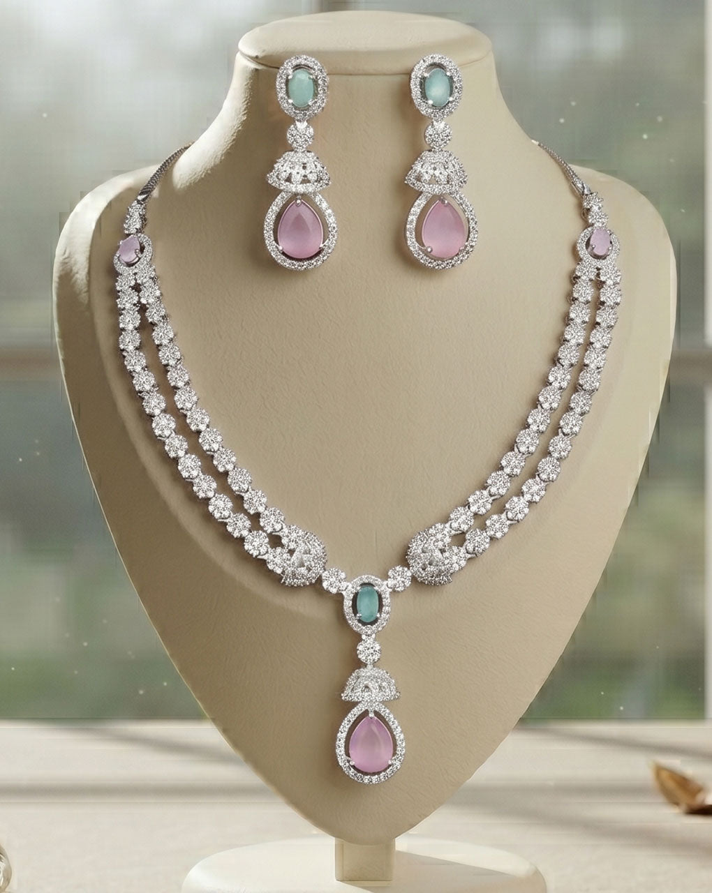 Premium quality CZ AD necklace