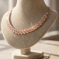 Rose gold plated AD stone necklace