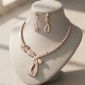 Premium quality cz ad necklace set