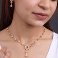 Premium quality rose gold plated ad necklace set