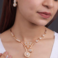 Premium quality rose gold plated ad necklace set