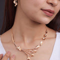 Premium quality rose gold plated ad necklace set