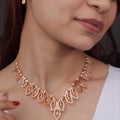Premium quality rose gold plated ad necklace set