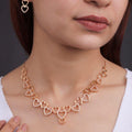Premium quality rose gold plated ad necklace set
