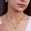 Premium quality rose gold plated ad necklace set
